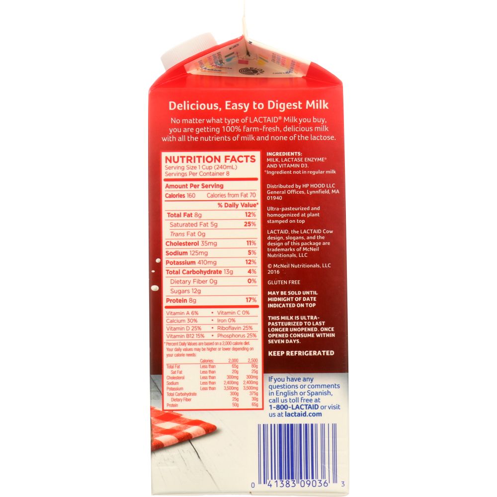 LACTAID: Whole Milk, 64 oz