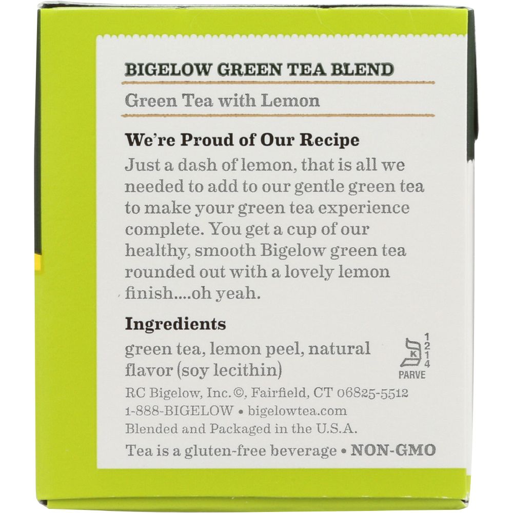 BIGELOW: Green Tea With Lemon, 20 tea bags