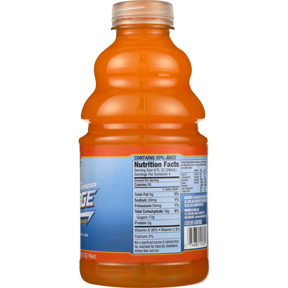 R.W. KNUDSEN: Recharge Orange Sports Drink, 32 fo