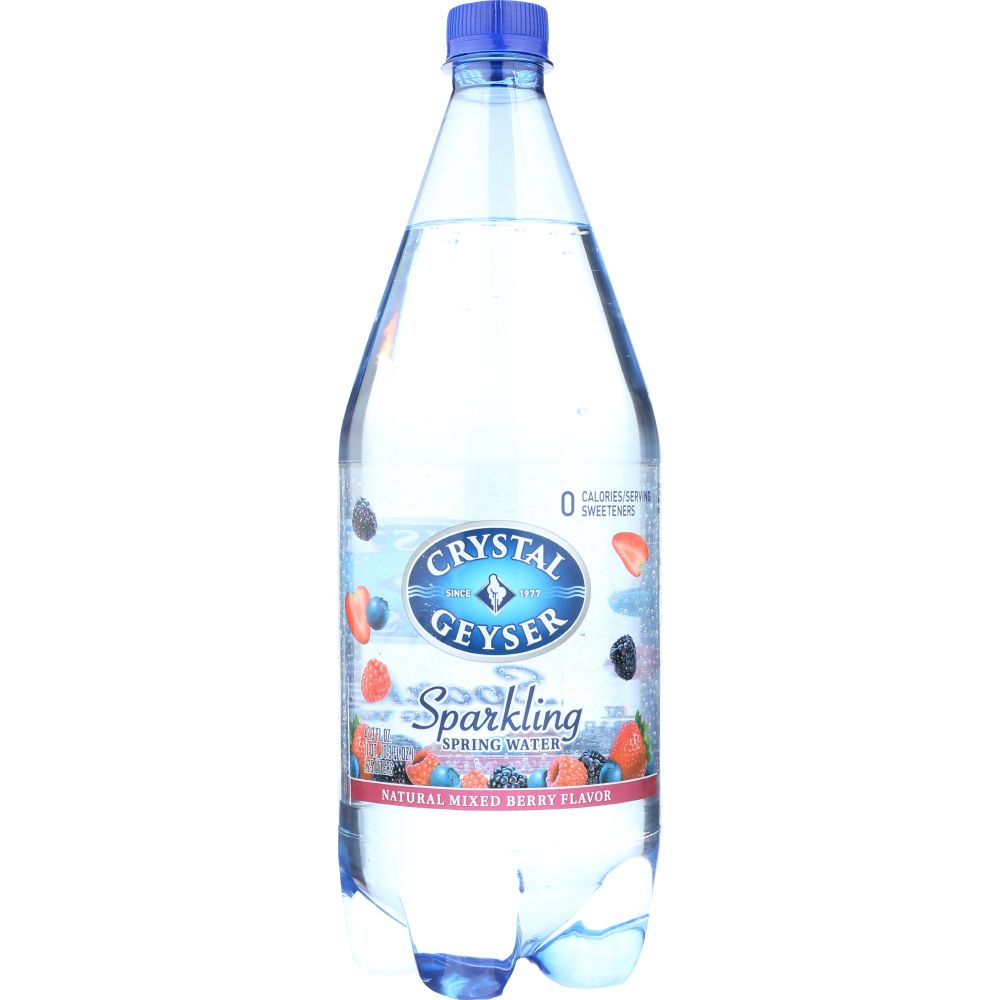 CRYSTAL GEYSER: Sparkling Spring Water Mixed Berry, 1.25 lt