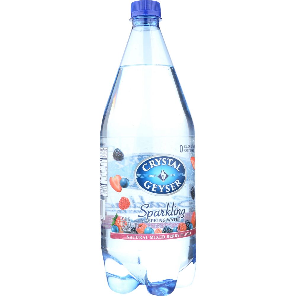 CRYSTAL GEYSER: Sparkling Spring Water Mixed Berry, 1.25 lt