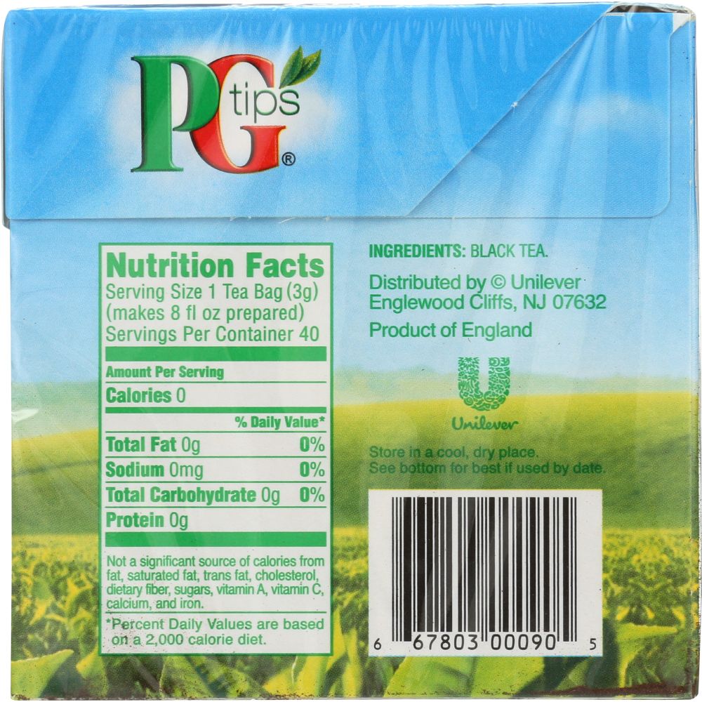 PG TIPS: Tea Black Pyramid Bags, 40 bg
