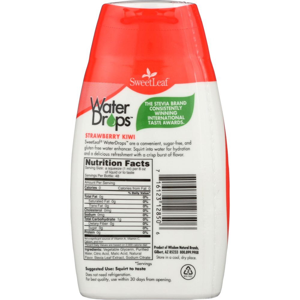 SWEETLEAF STEVIA: Water Drop Strawberry Kiwi, 1.62 fo