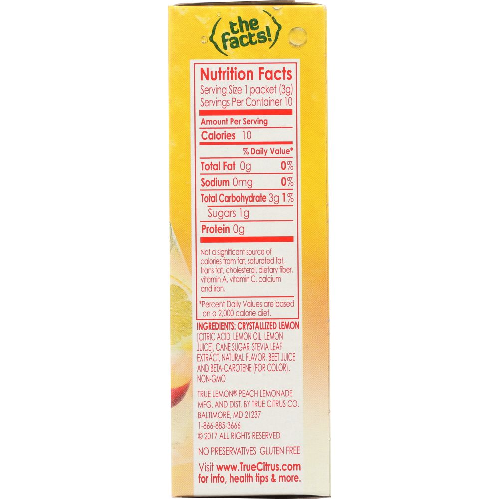 TRUE CITRUS: Peach Lemonade, 1.06 oz
