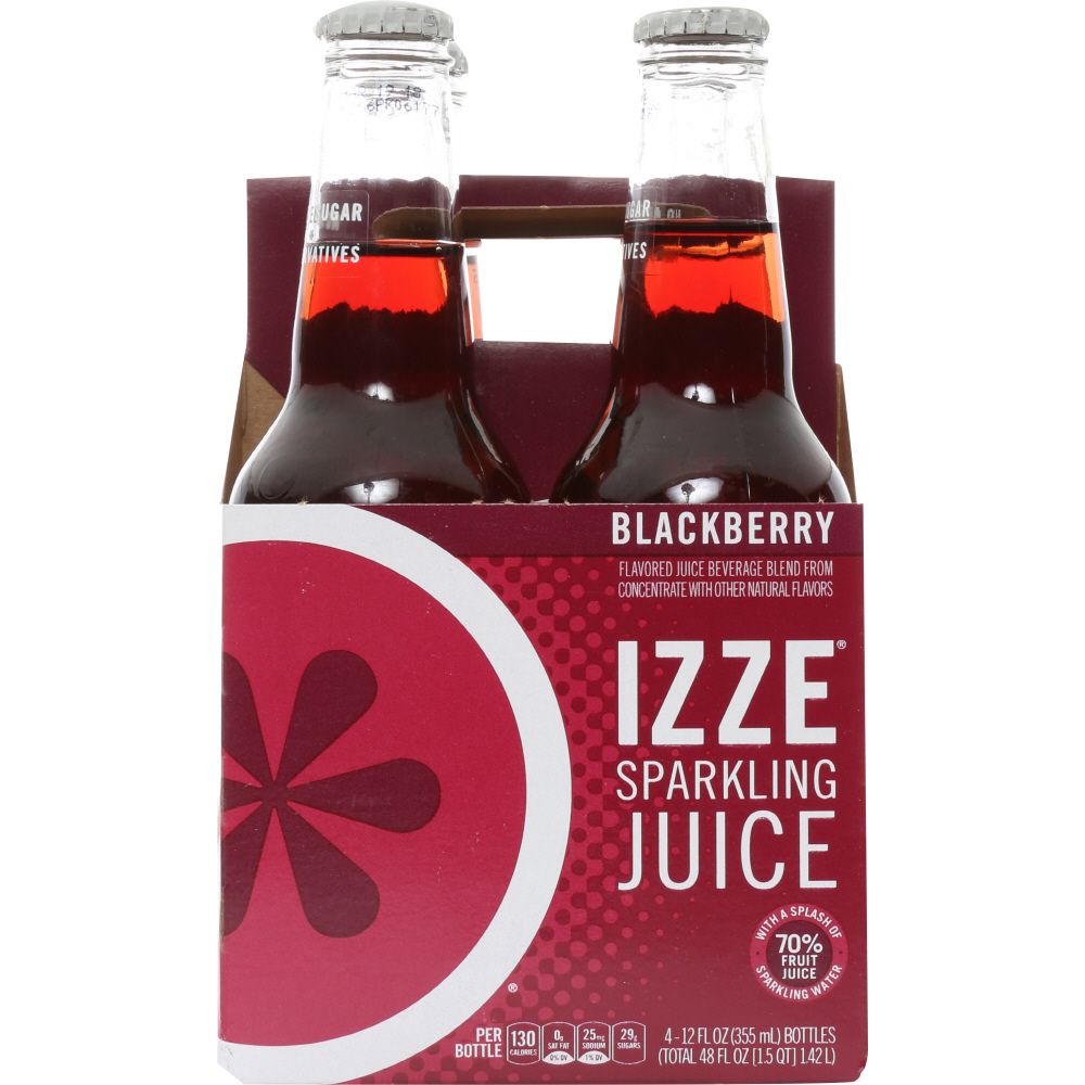 IZZE BEVERAGE: Sparkling Blackberry 4 count, 48 oz