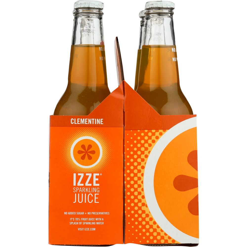 IZZE BEVERAGE: Sparkling Clementine Flavored Juice Beverage 4 count, 48 oz