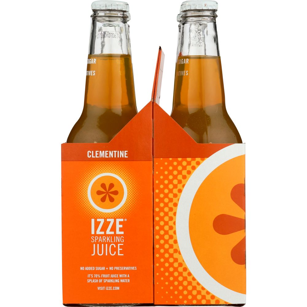 IZZE BEVERAGE: Sparkling Clementine Flavored Juice Beverage 4 count, 48 oz