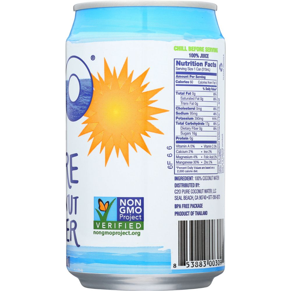 C20: Pure Coconut Water, 10.5 oz