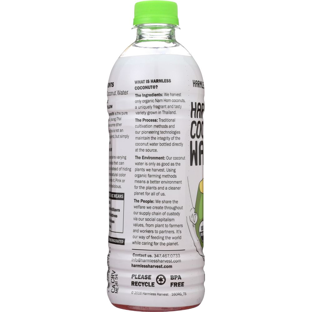 HARMLESS HARVEST: Organic Raw Coconut Water, 16 oz