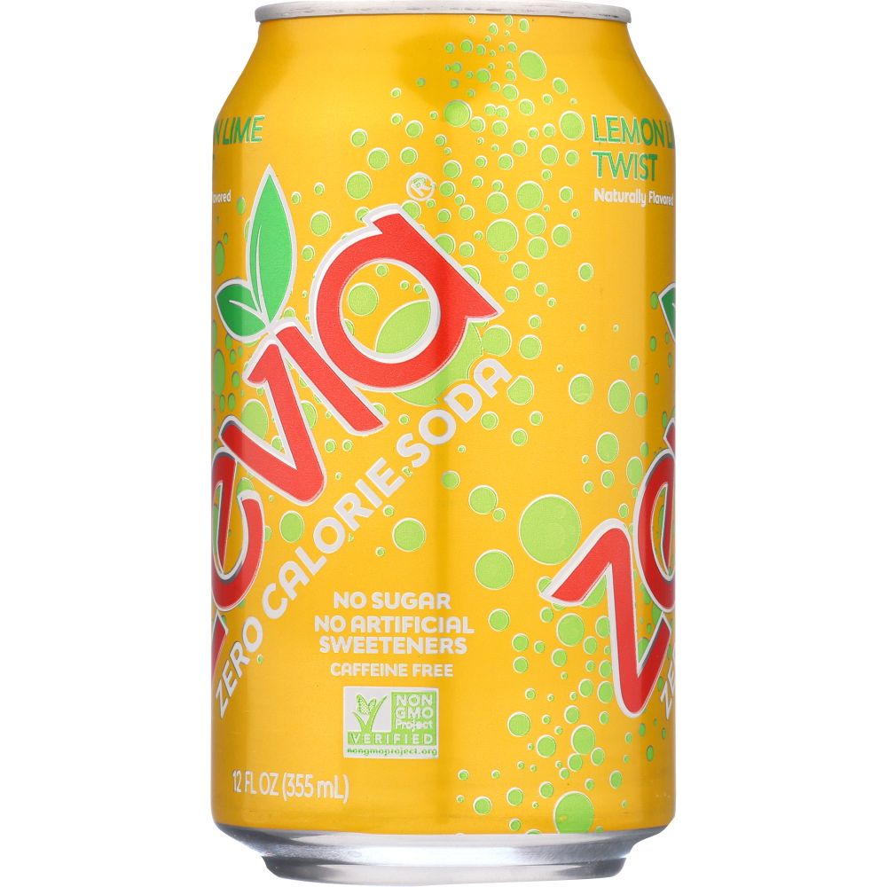 ZEVIA: Zero Calorie Soda Lemon Lime Twist 6-12 fl oz, 72 fl oz