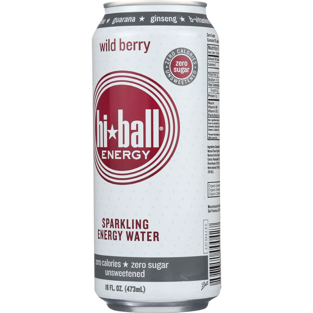 Hi Ball Energy Wild Berry Sparkling Energy Water, 16 Oz