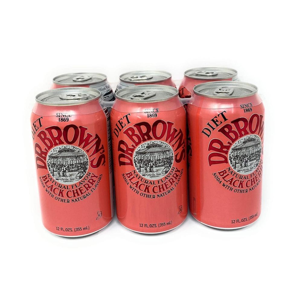 DR BROWNS: Diet Black Cherry Soda 6 Count, 72 oz