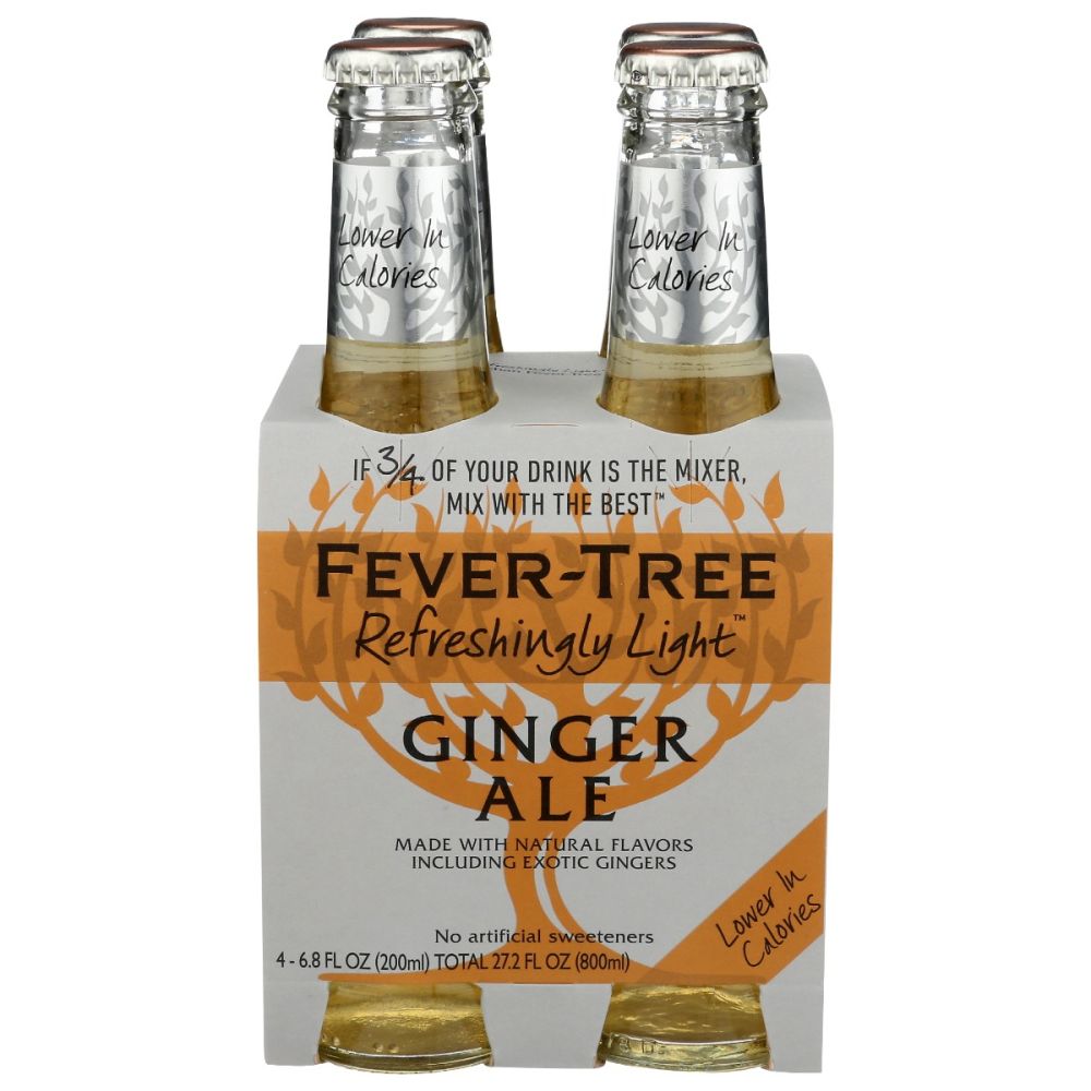 FEVER TREE: Refreshingly Light Ginger Ale, 27.2 fo