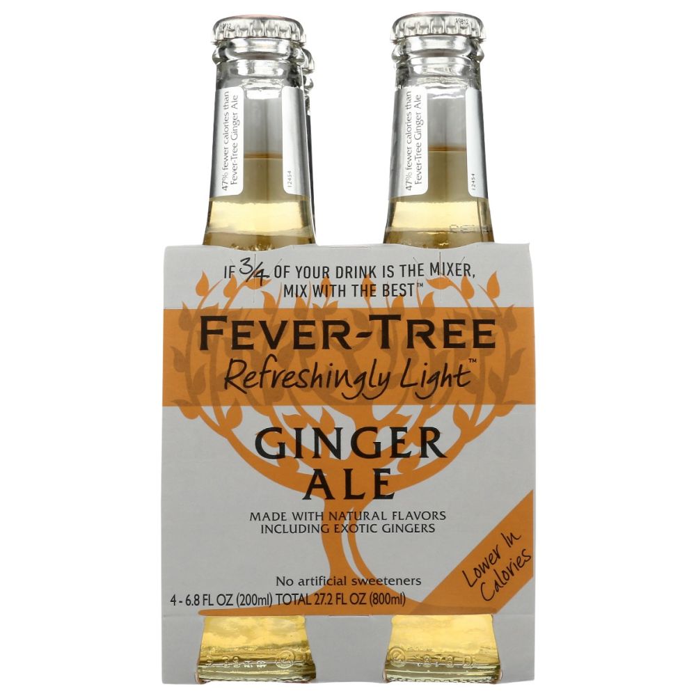 FEVER TREE: Refreshingly Light Ginger Ale, 27.2 fo