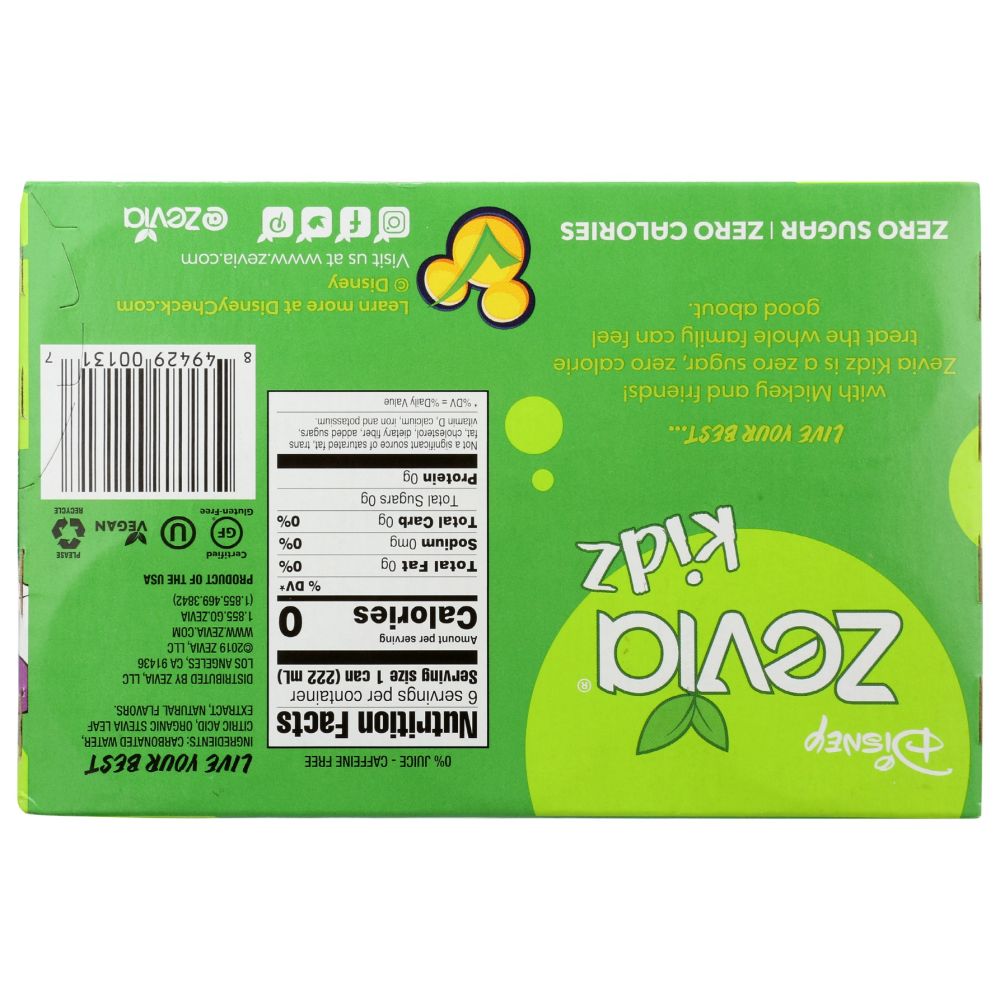 ZEVIA: Kidz Fizzy Apple 6Pack, 45 fo