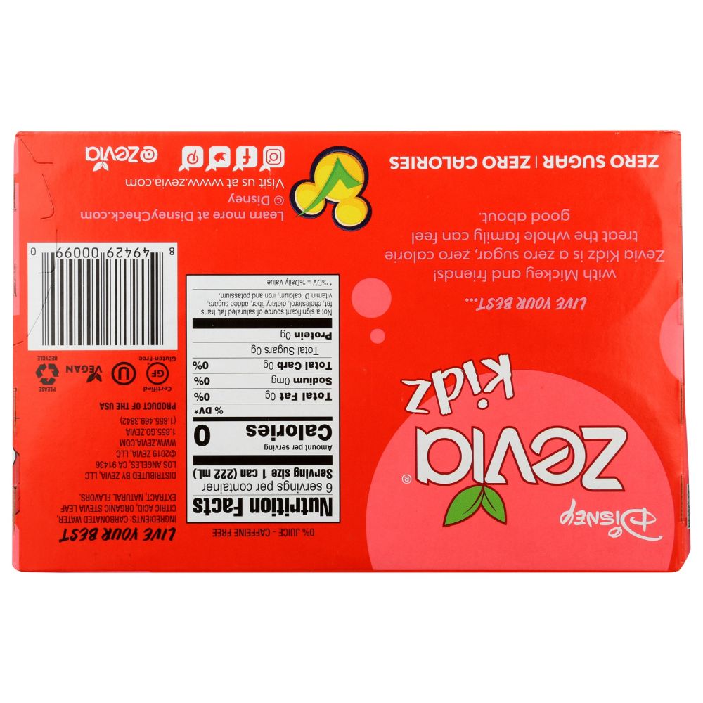 ZEVIA: Kidz Fruit Punch 6Pack, 45 fo