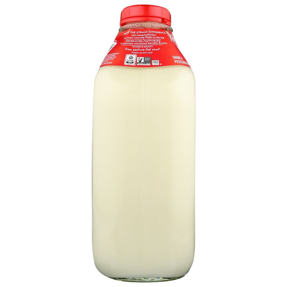 STRAUS: Organic Cream-Top Whole Milk, 64 oz