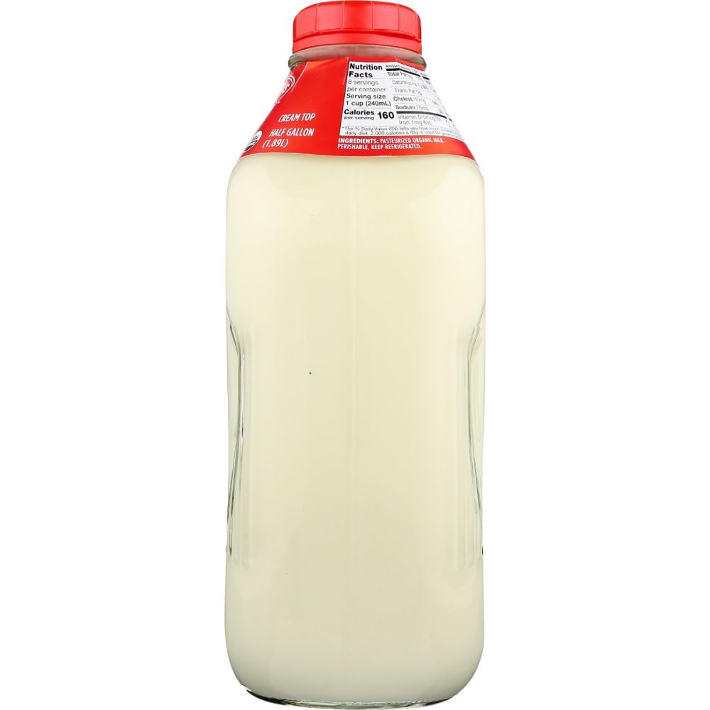 STRAUS: Organic Cream-Top Whole Milk, 64 oz
