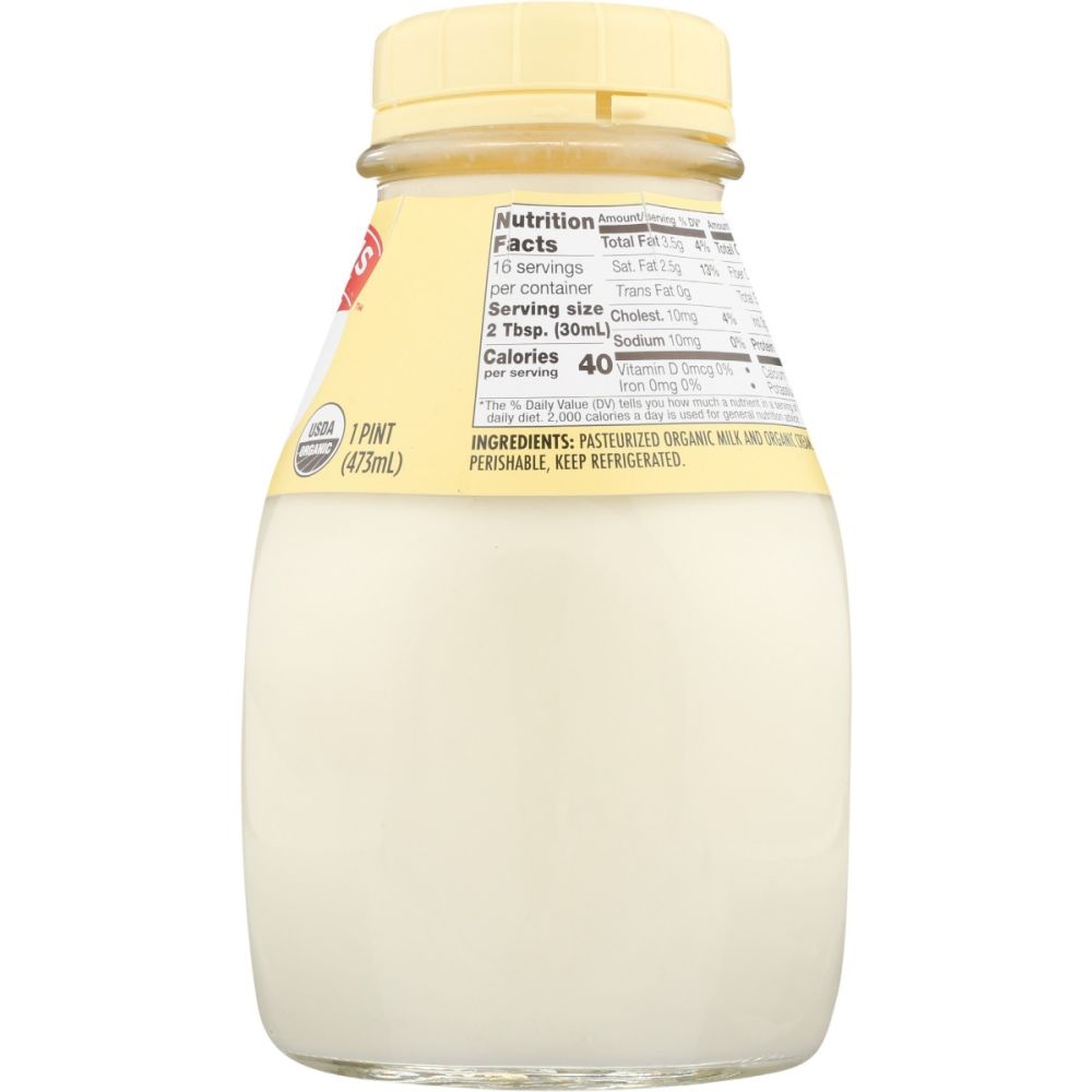 STRAUS: Organic Half and Half, 16 oz