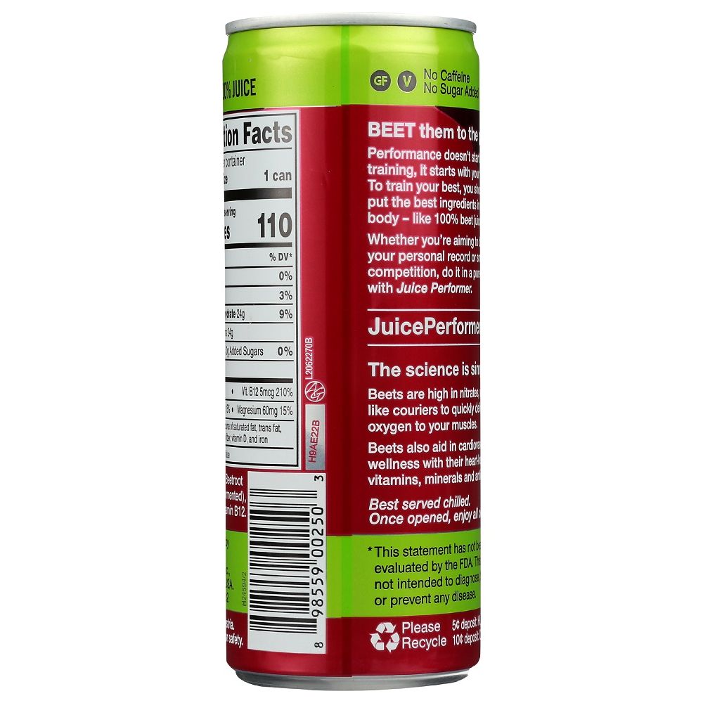 JUICE PERFORMER: Beet Juice with B12, 8.4 oz