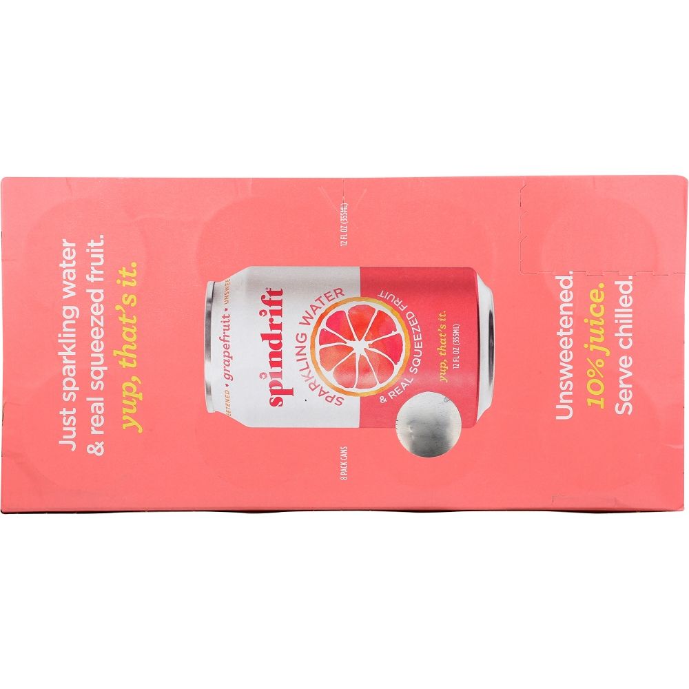 SPINDRIFT: Grapefruit Sparkling Water 8 Pack, 96 fo