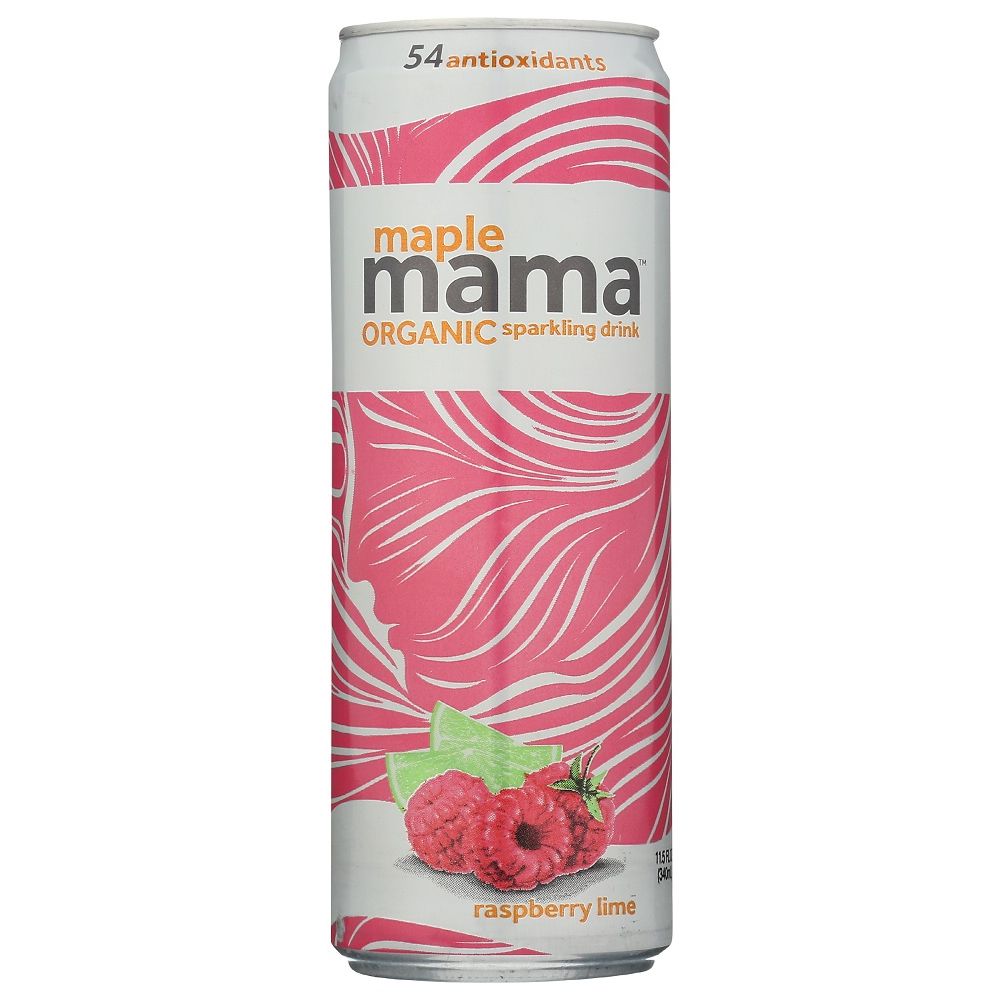MAPLE MAMA: Raspberry Lime Organic Sparkling Drink, 11.5 fo
