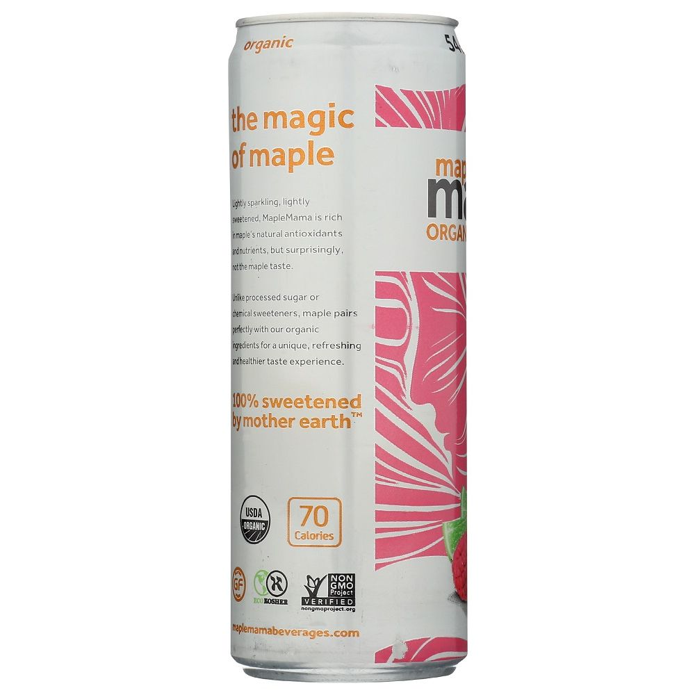 MAPLE MAMA: Raspberry Lime Organic Sparkling Drink, 11.5 fo