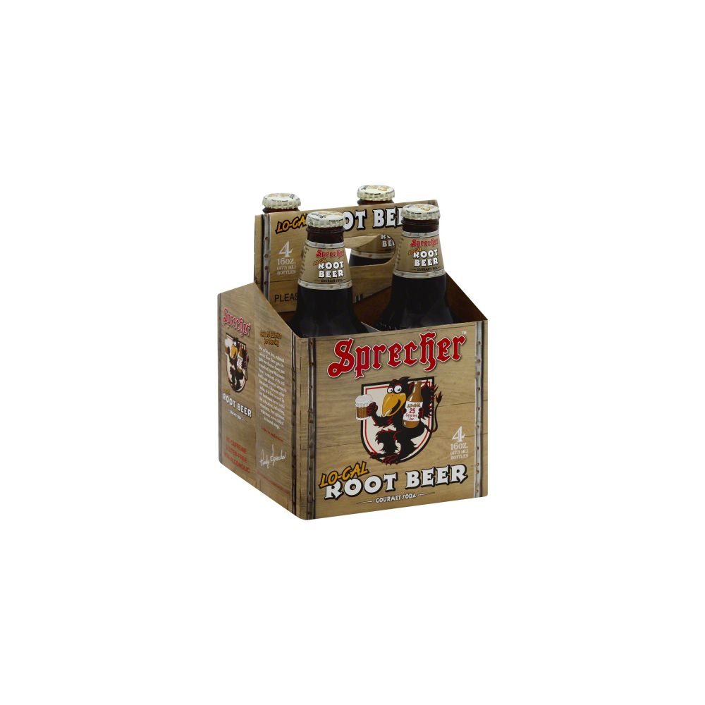 SPRECHER: Soda Root Beer Low Cal 4Pk, 64 fo