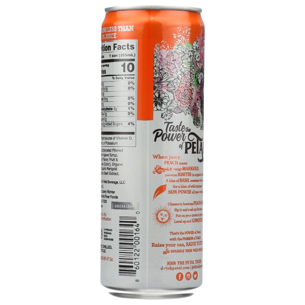 PETAL: Sparkling Peach Marigold Basil, 12 fo