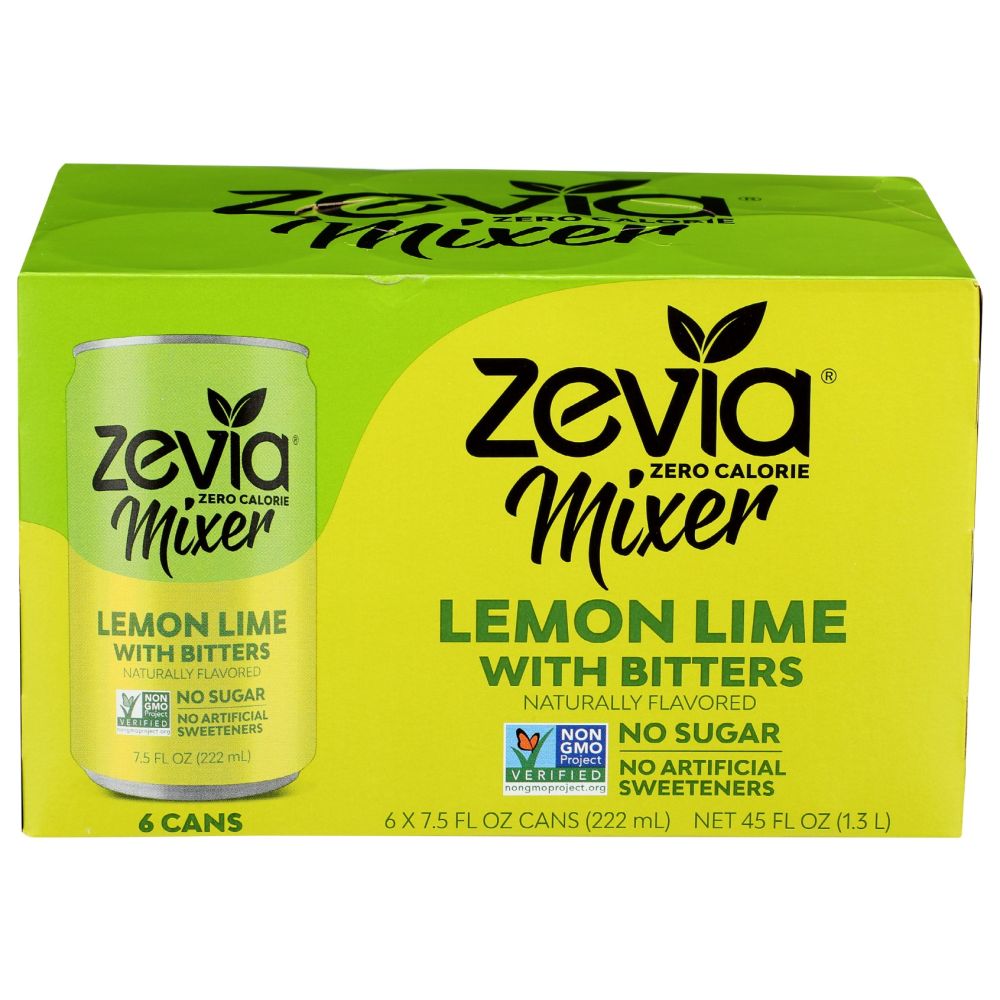 ZEVIA: Lemon Lime With Bitters Mixer 6Pack, 45 oz