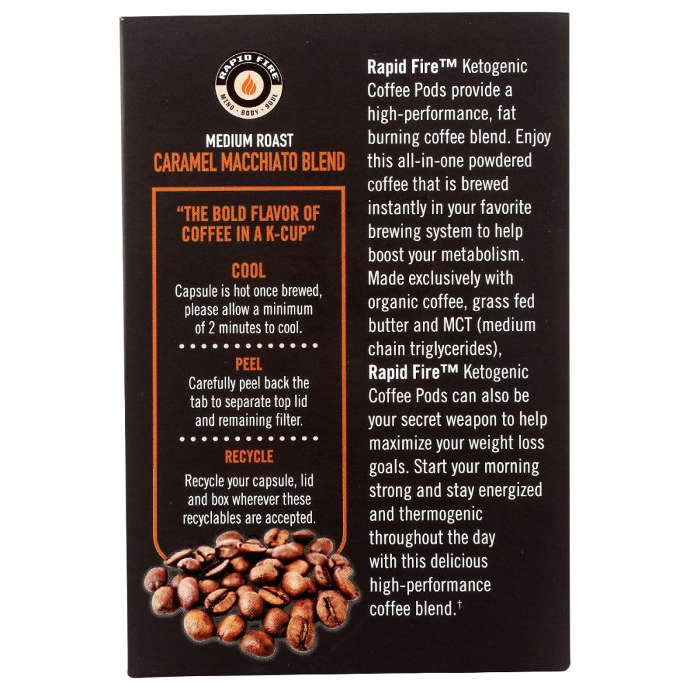RAPID FIRE: Coffee Pods Caramel Macch, 1 ea