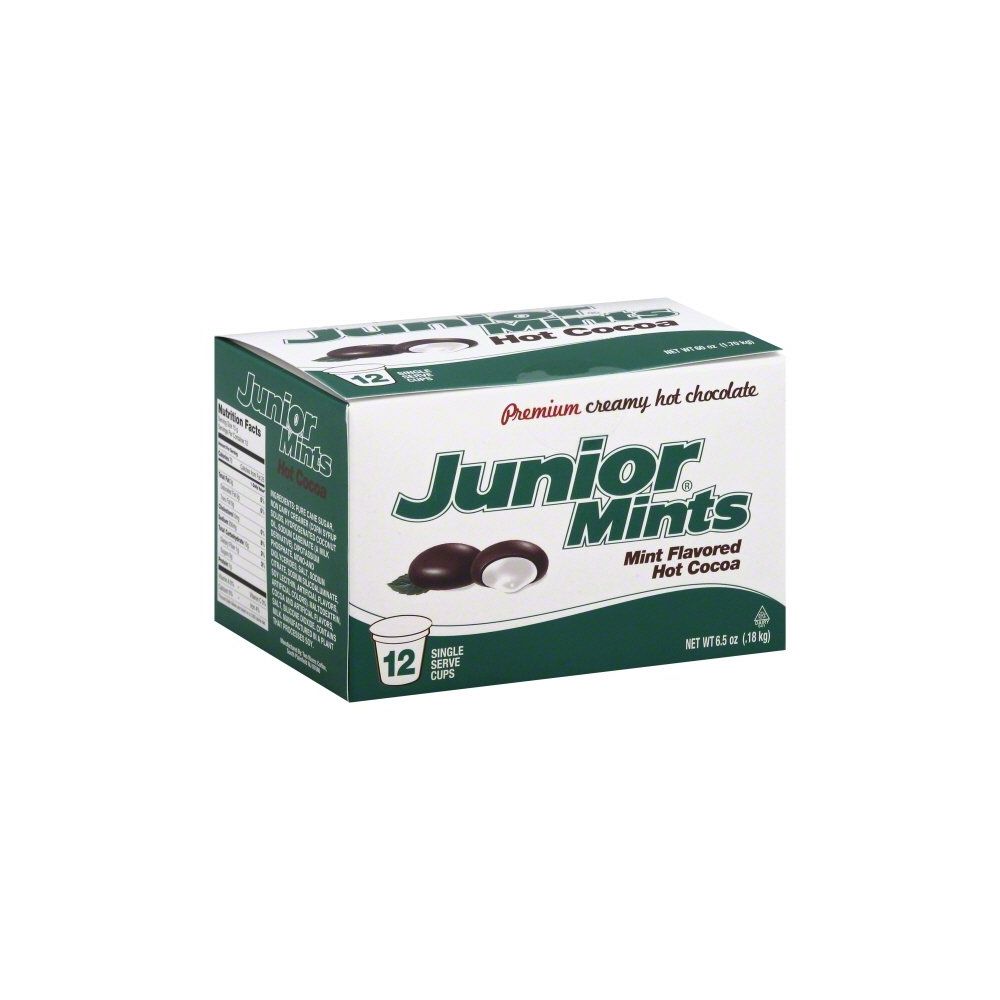 TOOTSIE ROLL BEVERAGES: Junior Mints Mint Flavored Hot Cocoa, 12 pc