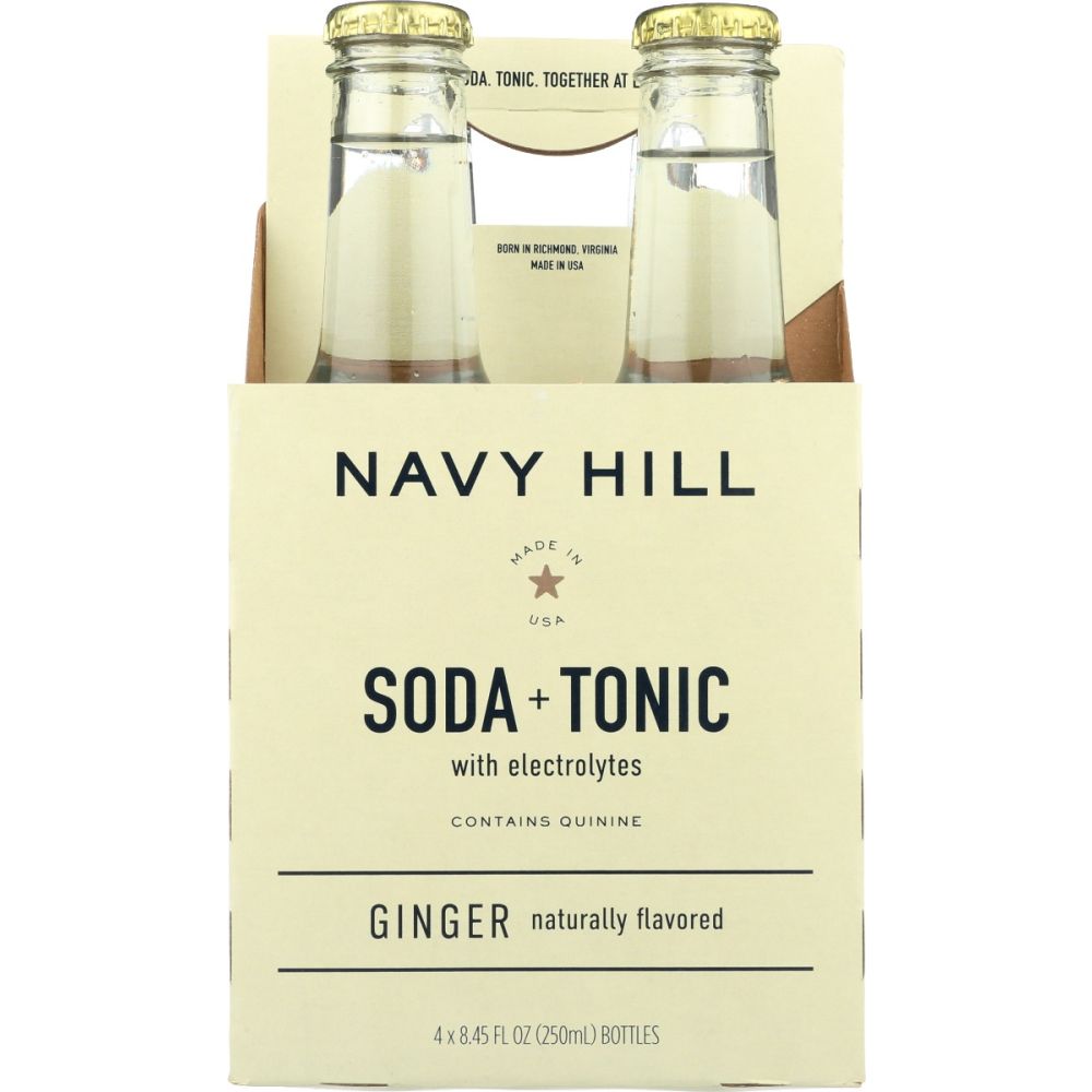 NAVY HILL: Soda Tonic Ginger 4 Count, 33.8 fo