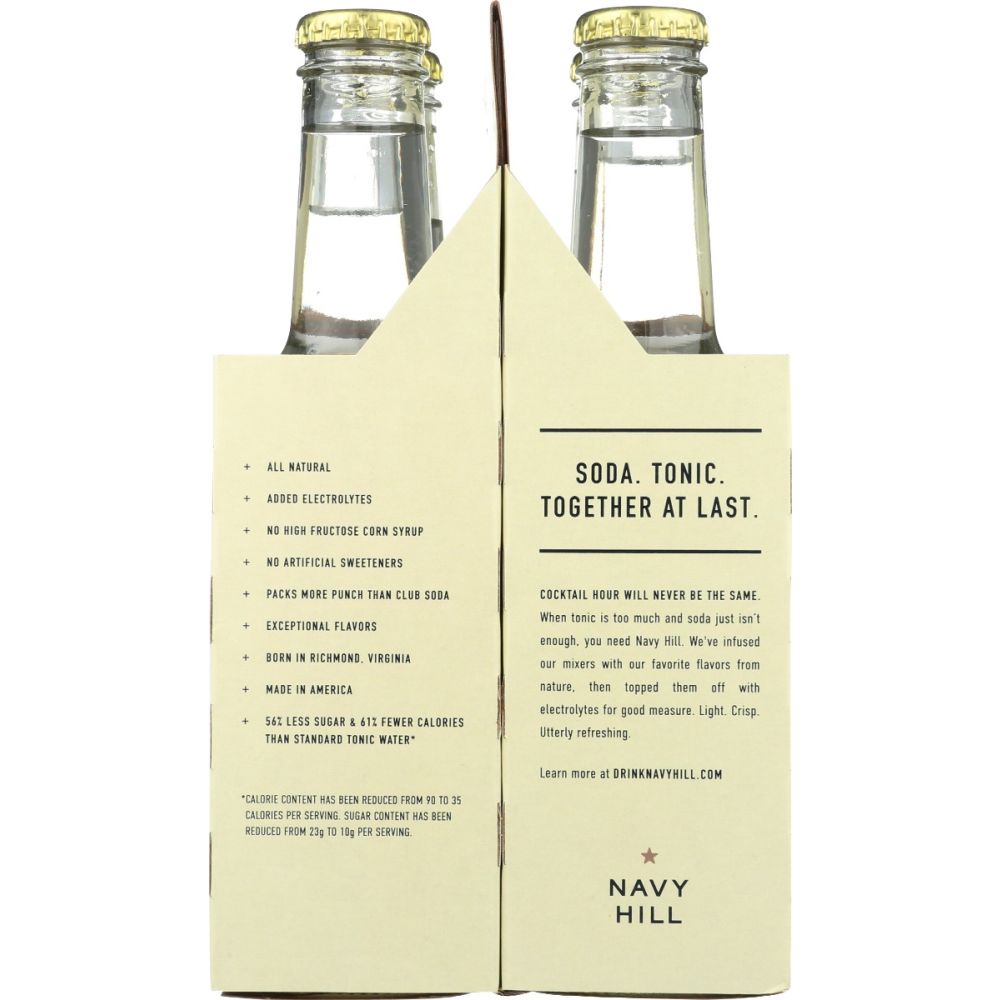 NAVY HILL: Soda Tonic Ginger 4 Count, 33.8 fo