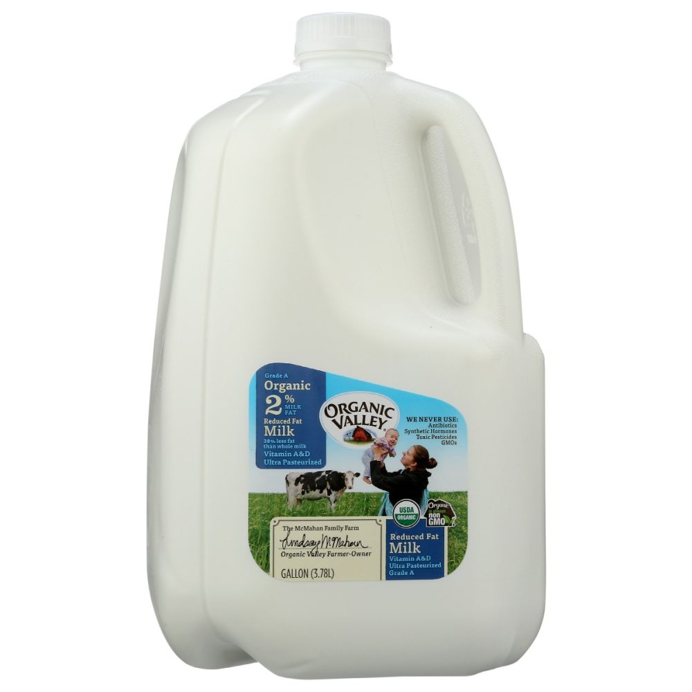 ORGANIC VALLEY: Organic 2 Percent Reduced Fat Milk, 128 oz