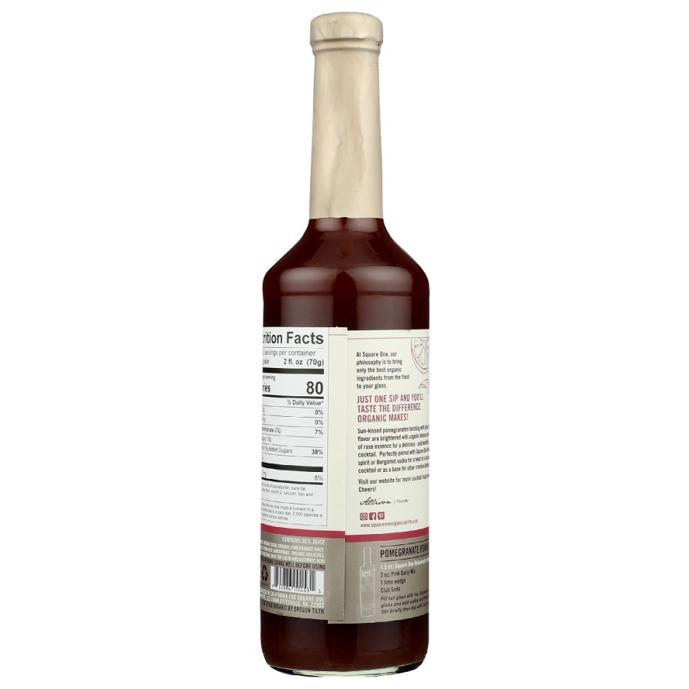 SQUARE ONE ORGANIC SPIRITS: Pink Daisy Mixer, 750 ml