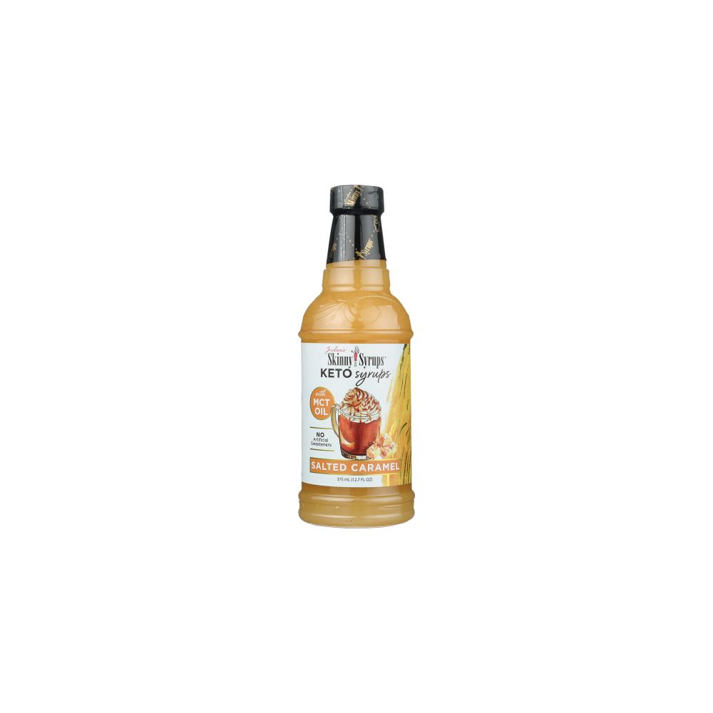SKINNY SYRUPS: Keto Salted Caramel Syrup with MCT, 12.7 oz