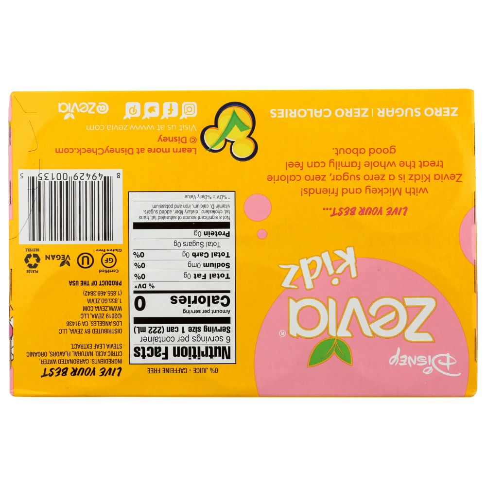 ZEVIA: Kidz Strawberry Lemonade 6Pack, 45 fo