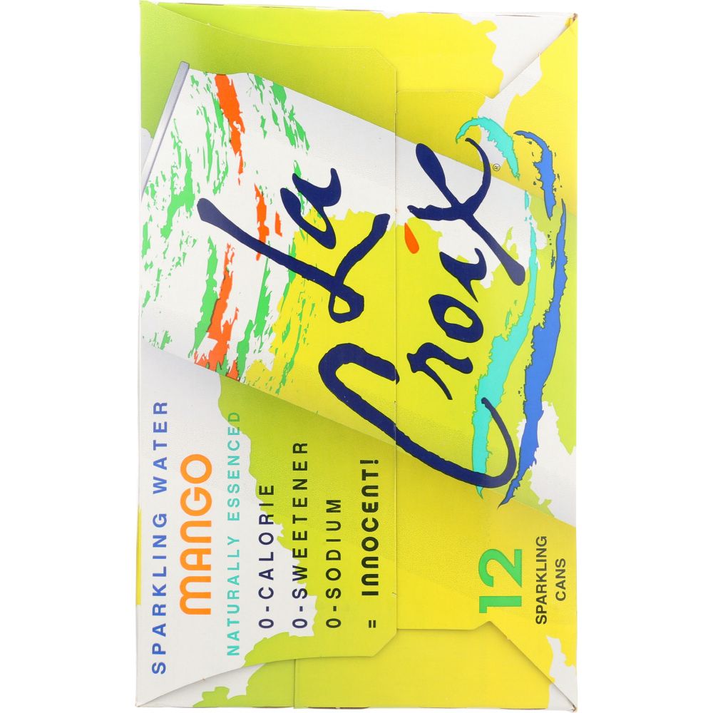 LACROIX: 100% Natural Sparkling Water Mango 12 Cans,144 oz