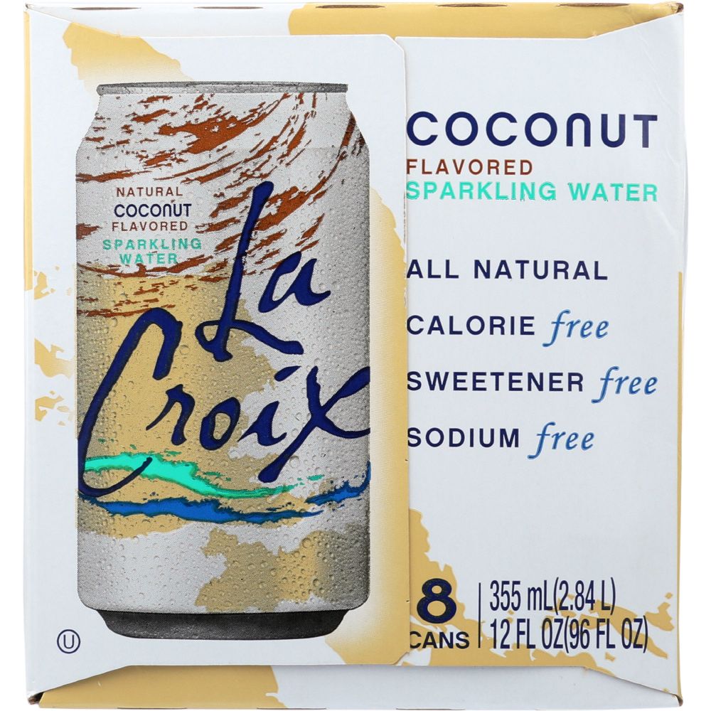 LA CROIX: Coconut Sparkling Water 8 Pack, 96 Oz