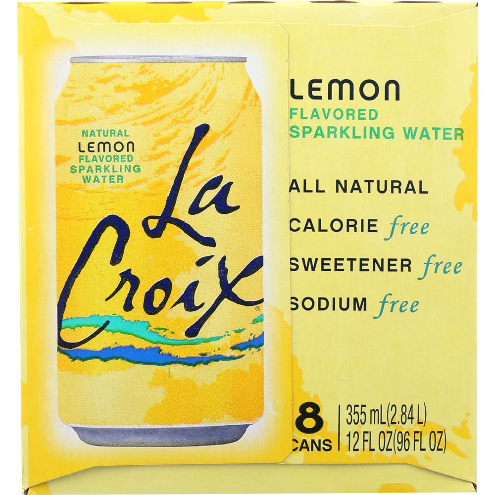 LA CROIX: Lemon Sparkling Water 8 Count (12 oz each), 96 oz