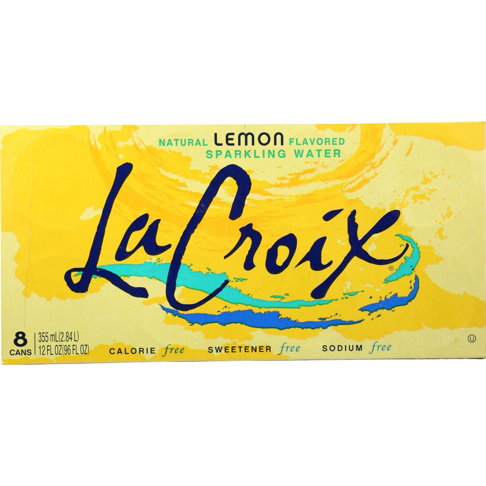 LA CROIX: Lemon Sparkling Water 8 Count (12 oz each), 96 oz