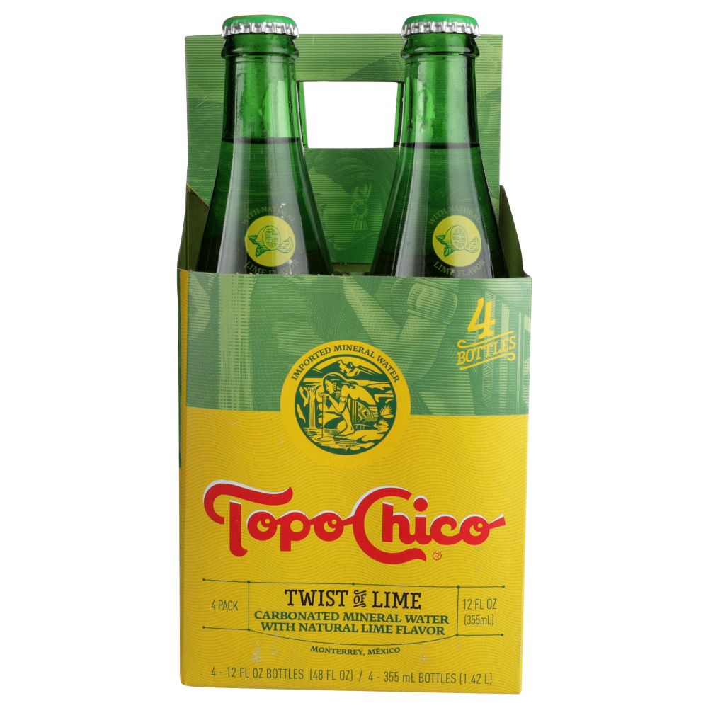 TOPO CHICO: Sparkling Water Lime Twist 4pk, 12 oz