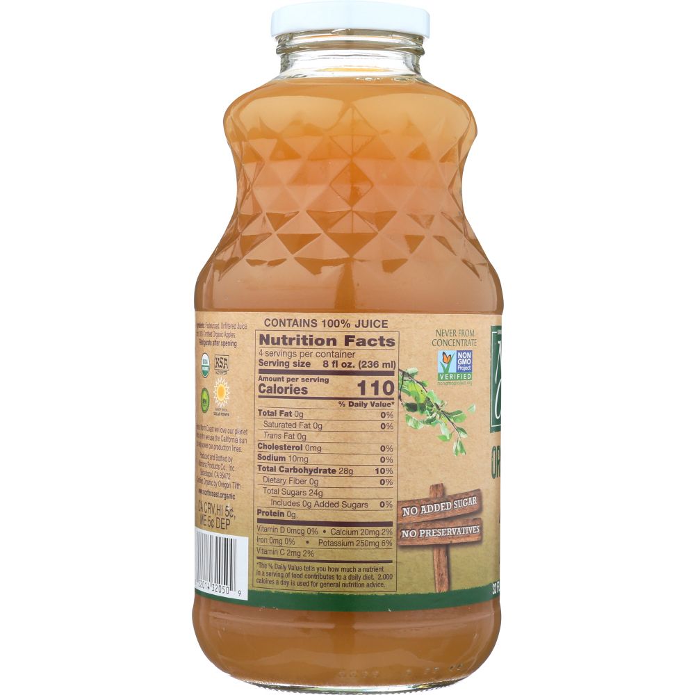 NORTH COAST: Juice Apple Organic, 32 oz