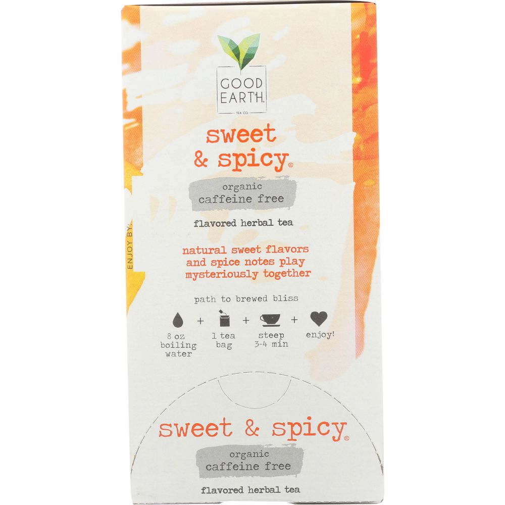 GOOD EARTH: Organic Herbal Tea Caffeine Free Sweet & Spicy, 18 bg