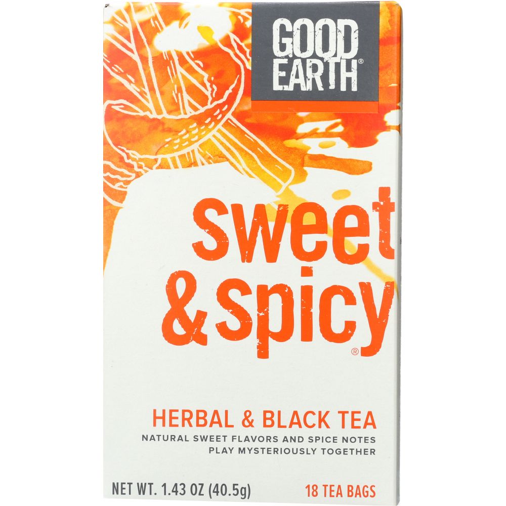 GOOD EARTH: Herbal & Black Tea Blend Original Sweet And Spicy, 18 bg