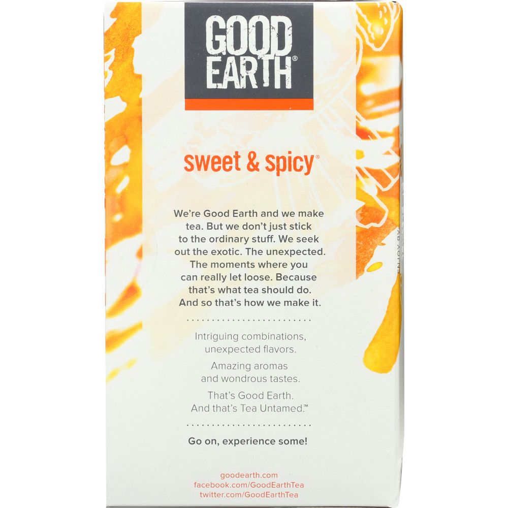 GOOD EARTH: Herbal & Black Tea Blend Original Sweet And Spicy, 18 bg