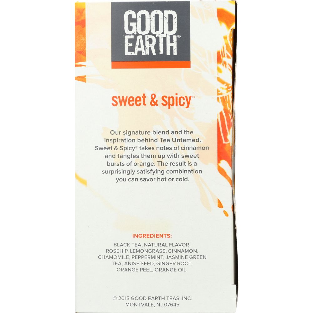 GOOD EARTH: Herbal & Black Tea Blend Original Sweet And Spicy, 18 bg