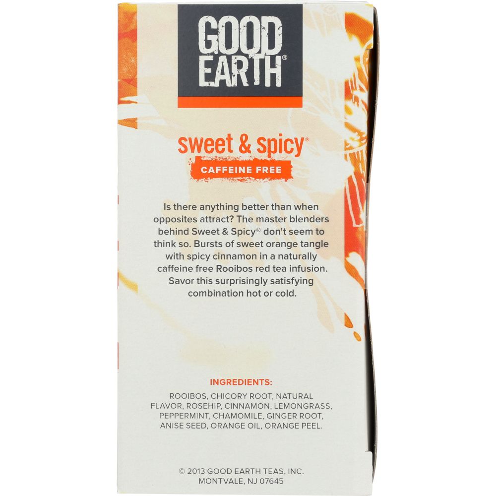 GOOD EARTH: Original Tea Caffeine Free Sweet & Spicy Blend, 18 bg