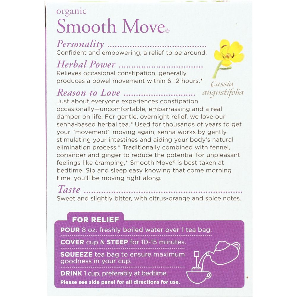 TRADITIONAL MEDICINALS: Organic Smooth Move Herbal Tea 16 Tea Bags, 1.13 oz